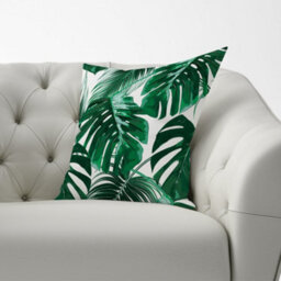 Warren Reed Designer Tropical Jungle Leaf Pattern Cushions 60Cm X 60Cm - thumbnail 2