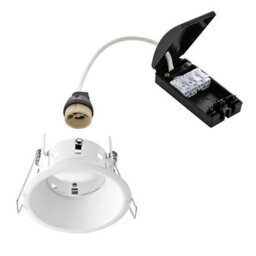 Luminosa Lighting Luminosa Speculo Led Fire Rated 1 Light Bathroom Recessed Downlight Matt White, Glass Ip65 - thumbnail 3