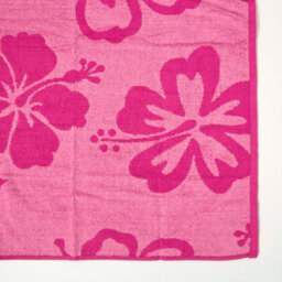 Homescapes Pink Flower 100% Recycled Cotton Beach Towel - thumbnail 5