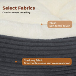 Skylos Dog Bed Luxury Soft Washable Puppy Cat Cushion Mattress Corduroy - thumbnail 6