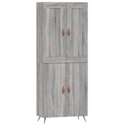 Berkfield Highboard Grey Sonoma 69.5X34X180 Cm Engineered Wood - thumbnail 2