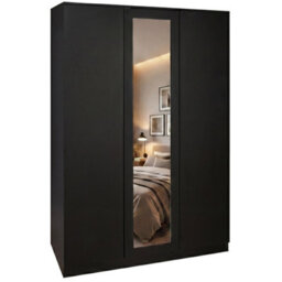 Lassic Vida Designs Denver 2 Door 3 Drawer Mirrored Wardrobe With Hanging Rail Bedroom Storage Cabinet, H 175 X W 77 X D 54 Cm, White - thumbnail 1