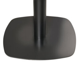 Wyld And Coco Garden Bistro Square Coffee Table 60 X 60 Cm Dark Brown Mdf Top Black Iron Base - thumbnail 6