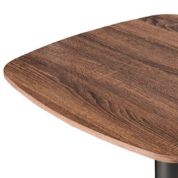 Wyld And Coco Garden Bistro Square Coffee Table 60 X 60 Cm Dark Brown Mdf Top Black Iron Base - thumbnail 5
