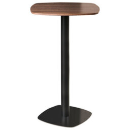 Wyld And Coco Garden Bistro Square Coffee Table 60 X 60 Cm Dark Brown Mdf Top Black Iron Base - thumbnail 4