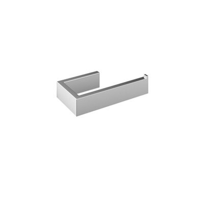 Aquadry Oria Chrome Effect Wall-Mounted Toilet Roll Holder (H)35mm (W)153mm - image 1