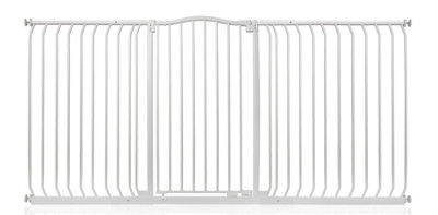 Safetots Extra Tall Curved Top Safety Gate, 188Cm - 197Cm, Matt White, Extra Tall 100Cm In Height, Pressure Fit Stair Gate - image 1