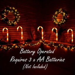 Shatchi 45 Led Outdoor Red Candy Cane Lights Set Of 5 - Battery Operated, 8 Modes, Timer, 55Cm - thumbnail 7