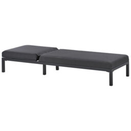 Beliani Sun Lounger Lariano Reclining Metal Graphite Grey - thumbnail 5