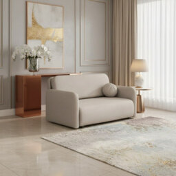 Viva Sun Iii Sofa Bed With Sleeping Function And Storage Compartment Chipboard Metal Legs 150X103X85Cm Beige