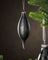 WeRChristmas Black Glass Christmas Baubles, 5 Pack, 15 Cm - thumbnail 5