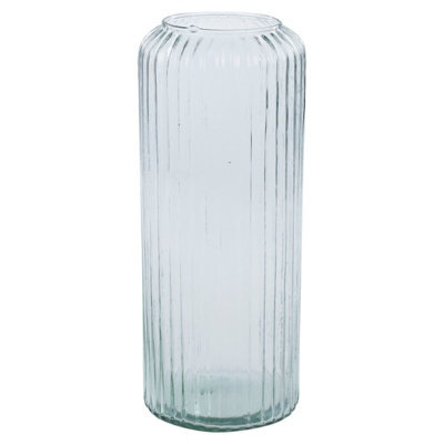 Urbn-Living Urbnliving 36Cm Height Large Tall Decorative Glass Vase Flowers Arrangement Vertical Line Design - image 1