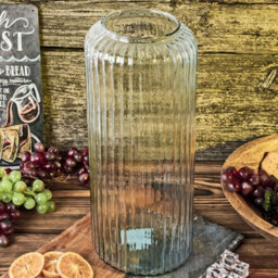 Urbn-Living Urbnliving 36Cm Height Large Tall Decorative Glass Vase Flowers Arrangement Vertical Line Design - thumbnail 4