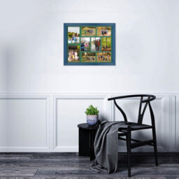 AK Frames 20X16 Navy Blue Classic Multi Photo Frame With Emerald Mount - Holds 9 Apertures (2X) 7X5, (7X) 6X4 Photos - thumbnail 3