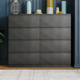 Lassic Vida Designs Denver Black 8 Drawer Chest (H)955mm (W)1200mm (D)400mm - thumbnail 3