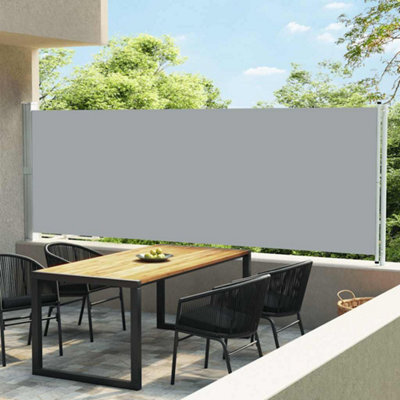 Walplus Patio Retractable Side Awning Garden Sun Shade Canopy Gazebo For Back Door, Porch, Patio 600X160 Cm Grey - image 1