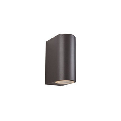 Luminosa Lighting Luminosa Scenic 2 Light Up Down Wall Light Gun Metal Ip44, Gu10