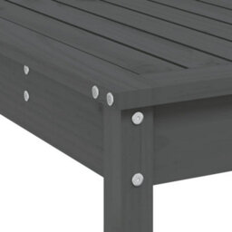 Berkfield 5 Piece Garden Bar Set Grey Solid Wood Pine - thumbnail 7