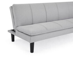 Home Detail Pearse 3 Seater Light Grey Woven Fabric Double Stitch Sofa Bed - thumbnail 6