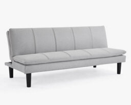 Home Detail Pearse 3 Seater Light Grey Woven Fabric Double Stitch Sofa Bed - thumbnail 2