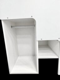 White Low Single Staircase Bunk Bed With Wardrobe, Shelves And Drawers - thumbnail 4