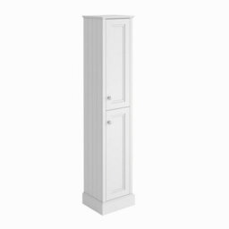 Plum&clay Fairmont White Traditional Floor Standing Bathroom Storage Cabinet Tall Storage Unit