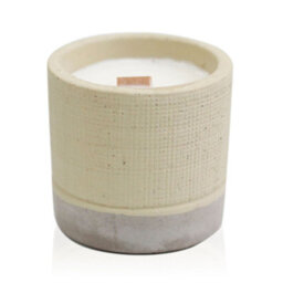 Serenityy Small Concrete Pot Candle - Coffee In The Club, Beige, 350 G, 10H Burn Time