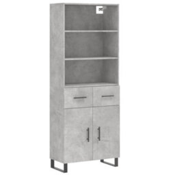 Berkfield Highboard Concrete Grey 69.5X34X180 Cm Engineered Wood - thumbnail 2