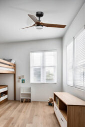 Luminosa Lighting Luminosa Mini Punt Small 3 Blade Ceiling Fan Matt Black, Walnut With Light 2700 - 4000 - 6000K Tuya Smart System - thumbnail 2