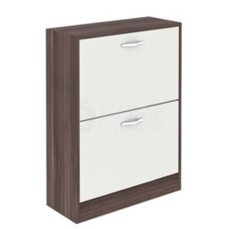 Lassic Vida Designs 2 Drawer Shoe Storage Cabinet Walnut And White - thumbnail 7
