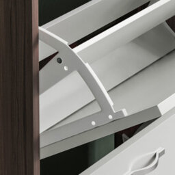 Lassic Vida Designs 2 Drawer Shoe Storage Cabinet Walnut And White - thumbnail 6