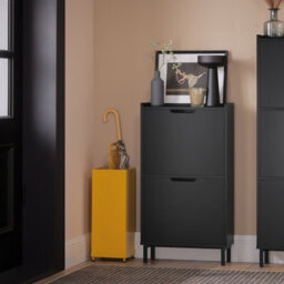 Sobuy Fsr151-Sch, 3 Flip-Drawers Shoe Cabinet Shoe Rack Shoe Storage Cupboard Organizer Unit, Black,w50.3Xd17Xh90.5 - thumbnail 9