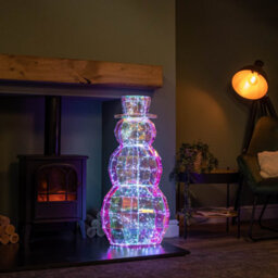 Samuel Alexander 91Cm Dreamlights Iridescent Christmas Snowman With 400 White Leds - thumbnail 3
