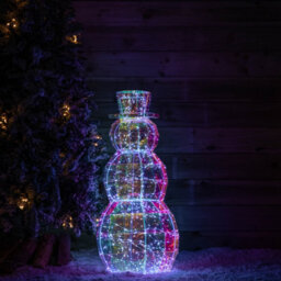 Samuel Alexander 91Cm Dreamlights Iridescent Christmas Snowman With 400 White Leds - thumbnail 2