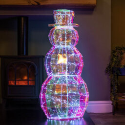 Samuel Alexander 91Cm Dreamlights Iridescent Christmas Snowman With 400 White Leds - thumbnail 1