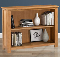 Hallowood Furniture Waverly Oak Wide Bookcase - thumbnail 1