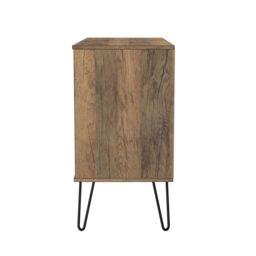 Anzio Matt Vintage Oak Effect Tv Stand With 2 Shelves & 3 Drawers, (H)74.2Cm X (W)96.8Cm X (D)39.2Cm - thumbnail 6