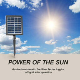 Bumilgar Elegant Solar Fountain Waterfall With Led Lights For Garden And Outdoor Spaces - thumbnail 8