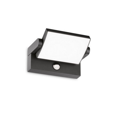 Ideal Lux Swipe Led Outdoor Motion Sensor Wall Lamp Anthracite, 3000K, Ip54 - image 1