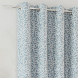 Enhanced Living Sherwood 100% Blackout, Thermal Ice Blue Curtains With Eyelet Header (Pair) - 46X72 Inch (117X183Cm) - thumbnail 2