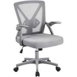 Yaheetech Mesh Office Chair With Flip-Up Armrests - Grey - thumbnail 2