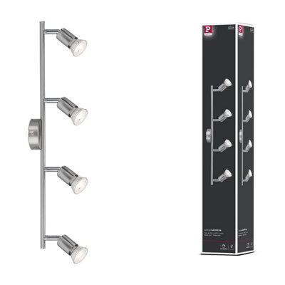 Paulmann 66746 Carolina Spotlight Spot Without Lamp Ceiling Lamp Max. 4X10 Watts Nickel Matt Metal Gu10 - image 1