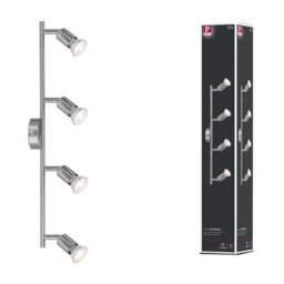 Paulmann 66746 Carolina Spotlight Spot Without Lamp Ceiling Lamp Max. 4X10 Watts Nickel Matt Metal Gu10 - thumbnail 1