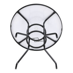 Thehotsale Round Wood Grain Table With Umbrella Hole Coffee Table For Garden 80Cm Dia - thumbnail 4