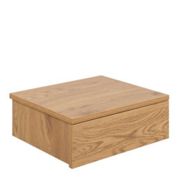 Wyld Haus Hereford Oak Wall-Mounted Square Bedside Table With 1 Drawer - thumbnail 2