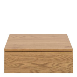 Wyld Haus Hereford Oak Wall-Mounted Square Bedside Table With 1 Drawer - thumbnail 3