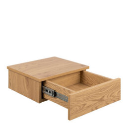 Wyld Haus Hereford Oak Wall-Mounted Square Bedside Table With 1 Drawer - thumbnail 4