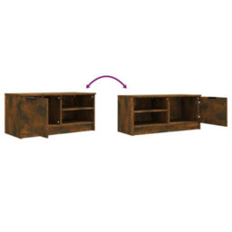 Walplus Tv Cabinet Smoked Oak 80X35X36.5 Cm Engineered Wood - thumbnail 8