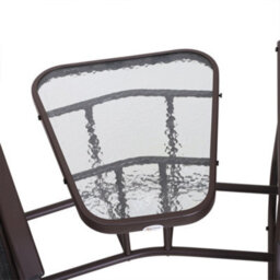 Outsunny Double Glider Companion Rocking Garden Chairs Loveseat Grey And Brown - thumbnail 8