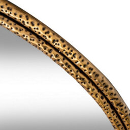 Hill Interiors Nahla Medium Mirror With Dimpled Frame - Glass - L4 X W78 X H73 Cm - Gold - thumbnail 3